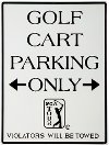Black and White Golf Cart Parking Wall Decor