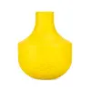 Clearance 13 Inch Bright Lemon Yellow Wide Art Glass Vase