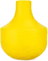 Clearance 13 Inch Bright Lemon Yellow Wide Art Glass Vase