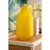 Clearance 15 Inch Bright Lemon Yellow Narrow Art Glass Vase