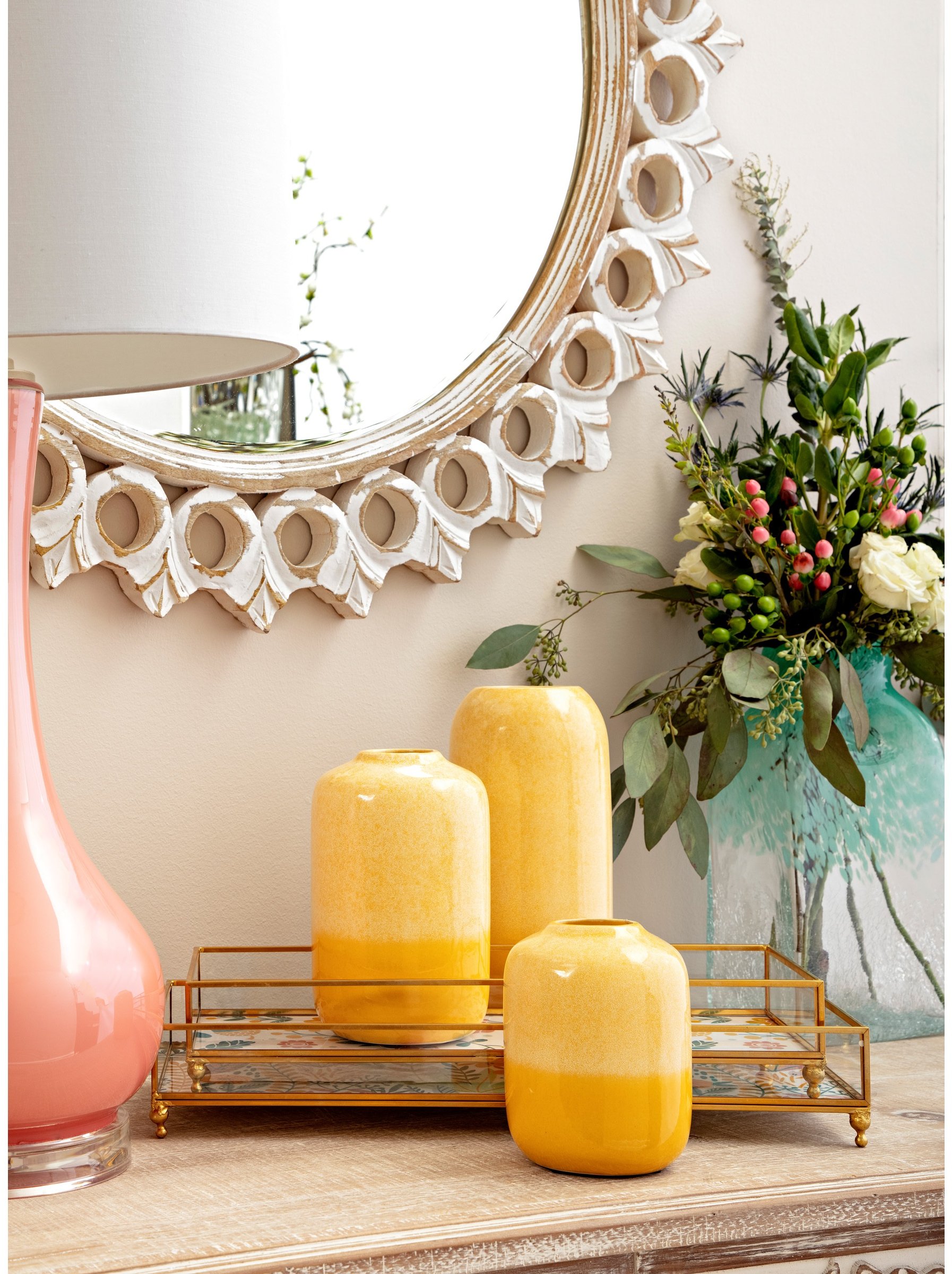 4 Inch Yellow Ceramic Vase-1