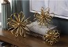 5 Inch Satin Gold Iron Dimensional Flower Statuary