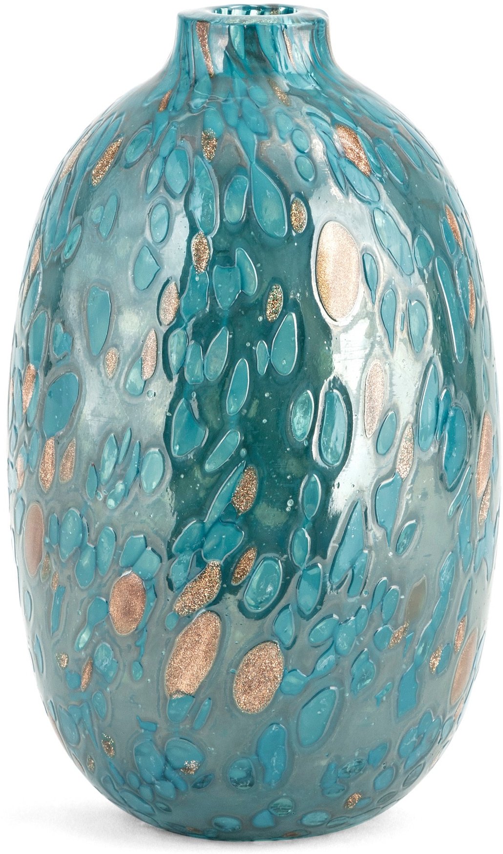 6 Inch Blue Art Glass Decorative Bottle-2