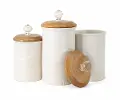 8 White Canister with Lid