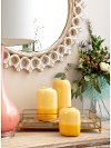 6 Inch Yellow Ceramic Vase