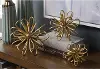 7 Inch Satin Gold Iron Dimensional Flower Statuary