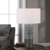 Aqua and Aged Gray Concrete Look Table Lamp - Prova