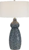 Transitional Deep Cobalt Blue Ceramic Table Lamp - Halloway