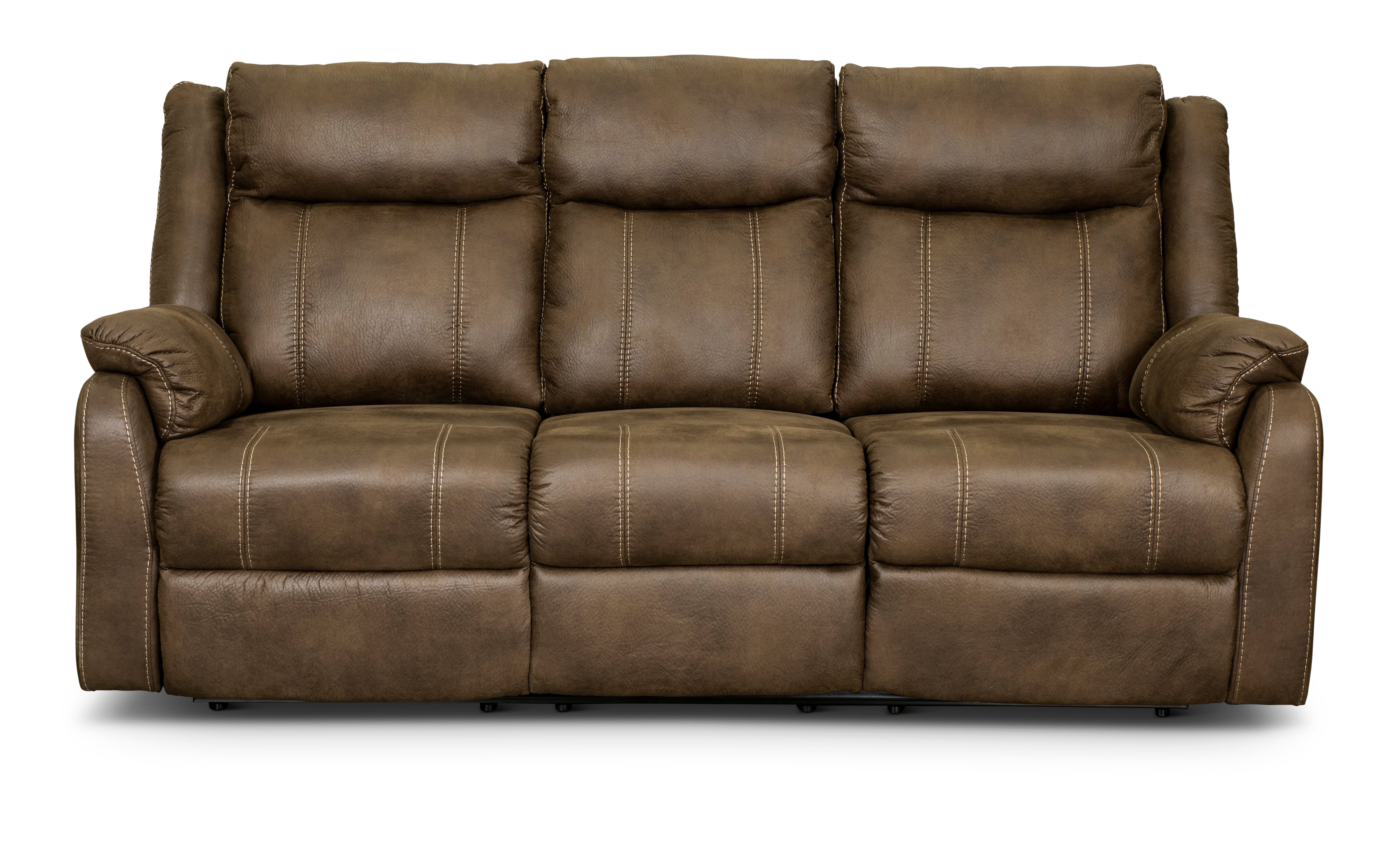 Domino Taupe Dual Reclining Sofa-1