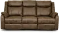 Domino Taupe Dual Reclining Sofa