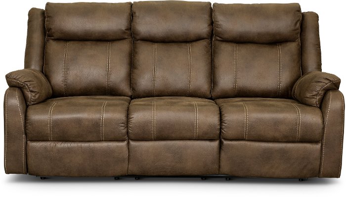 Domino Taupe Dual Reclining Sofa