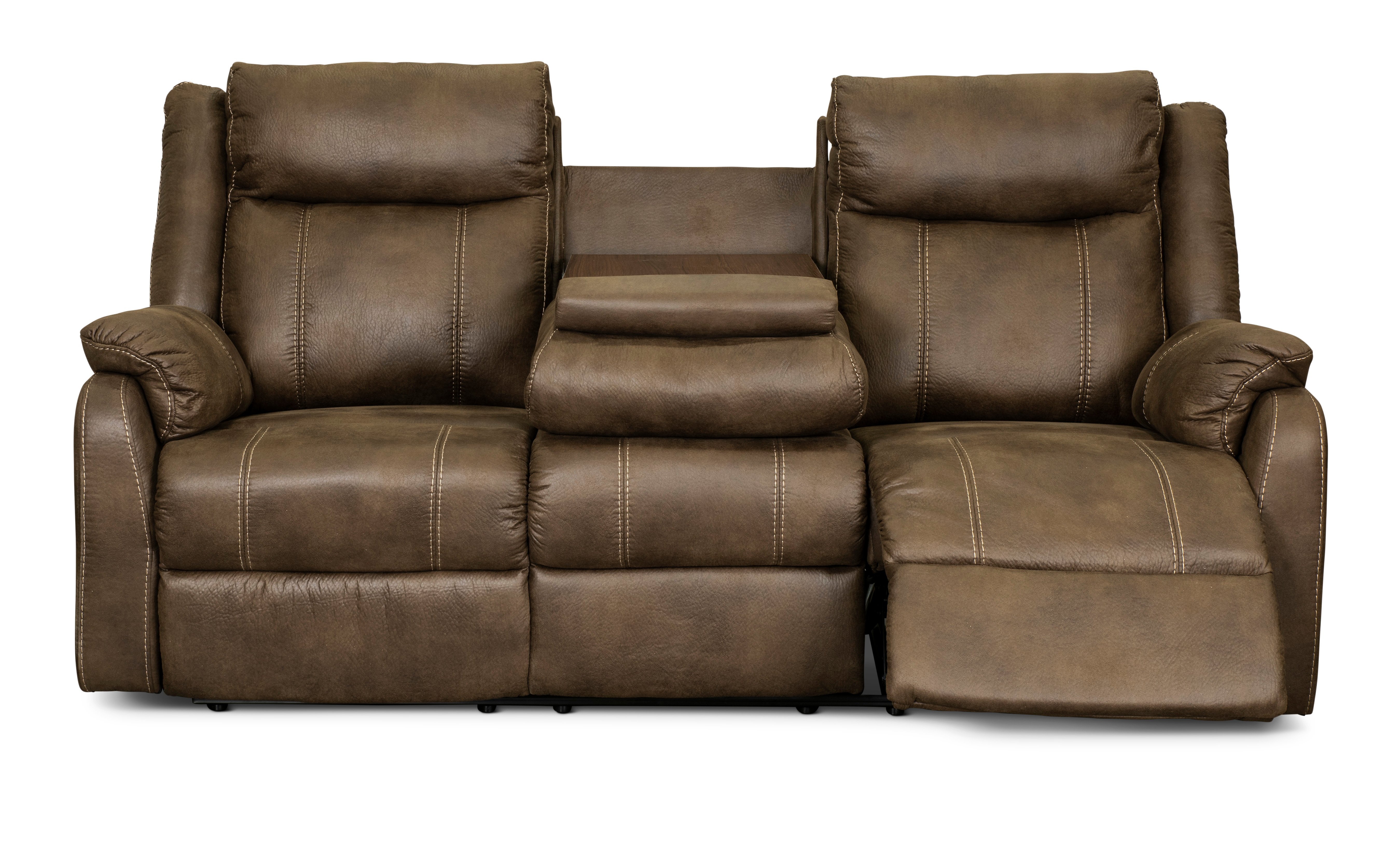 Domino Taupe Dual Reclining Sofa-3