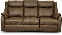 Valor Taupe Dual Reclining Sofa - Domino