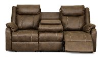 Valor Taupe Dual Reclining Sofa - Domino-3