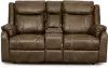 Clearance Domino Taupe Reclining Loveseat
