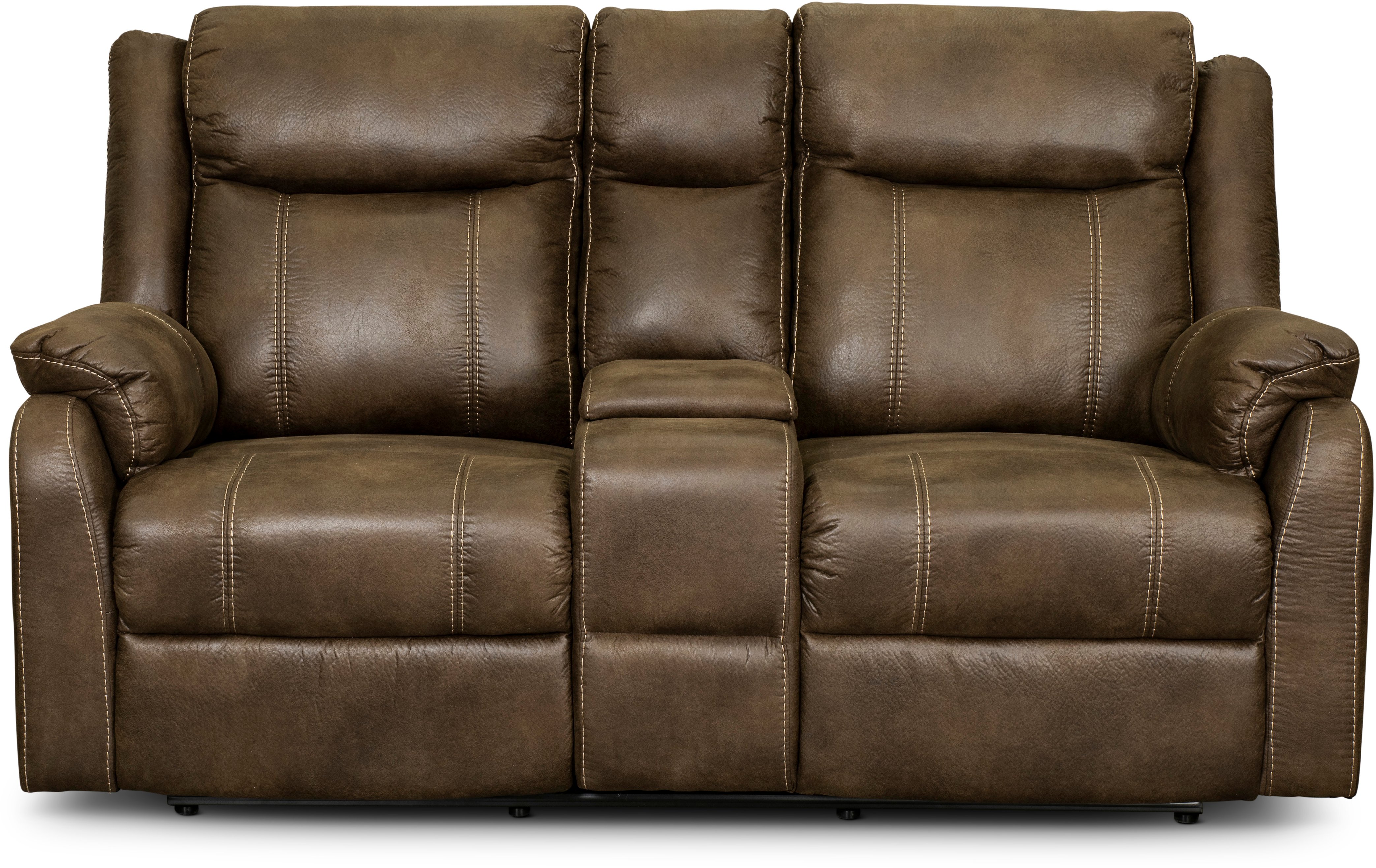 Domino Taupe Reclining Loveseat-1