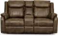 Domino Taupe Reclining Loveseat