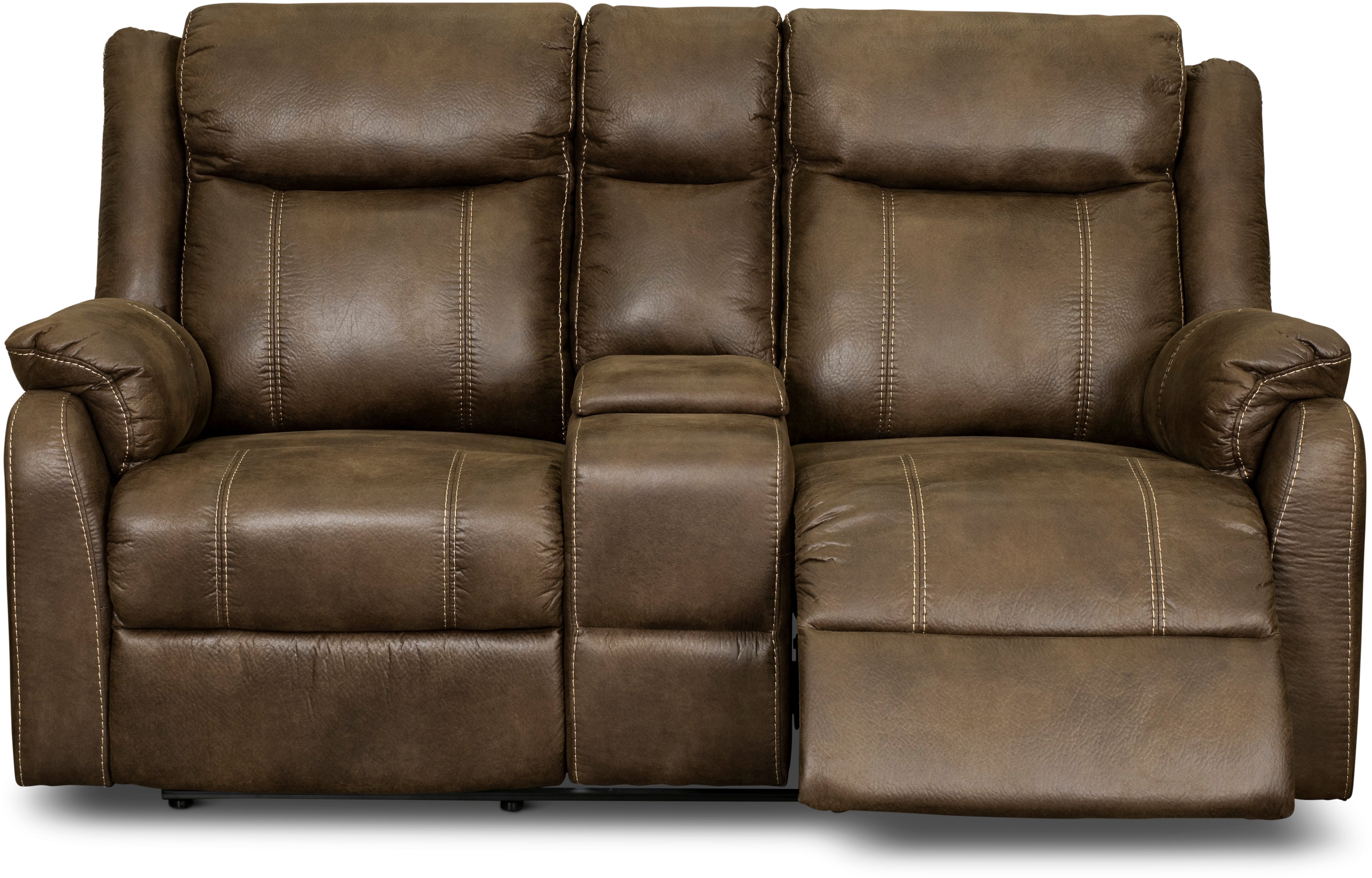 Domino Taupe Reclining Loveseat-2