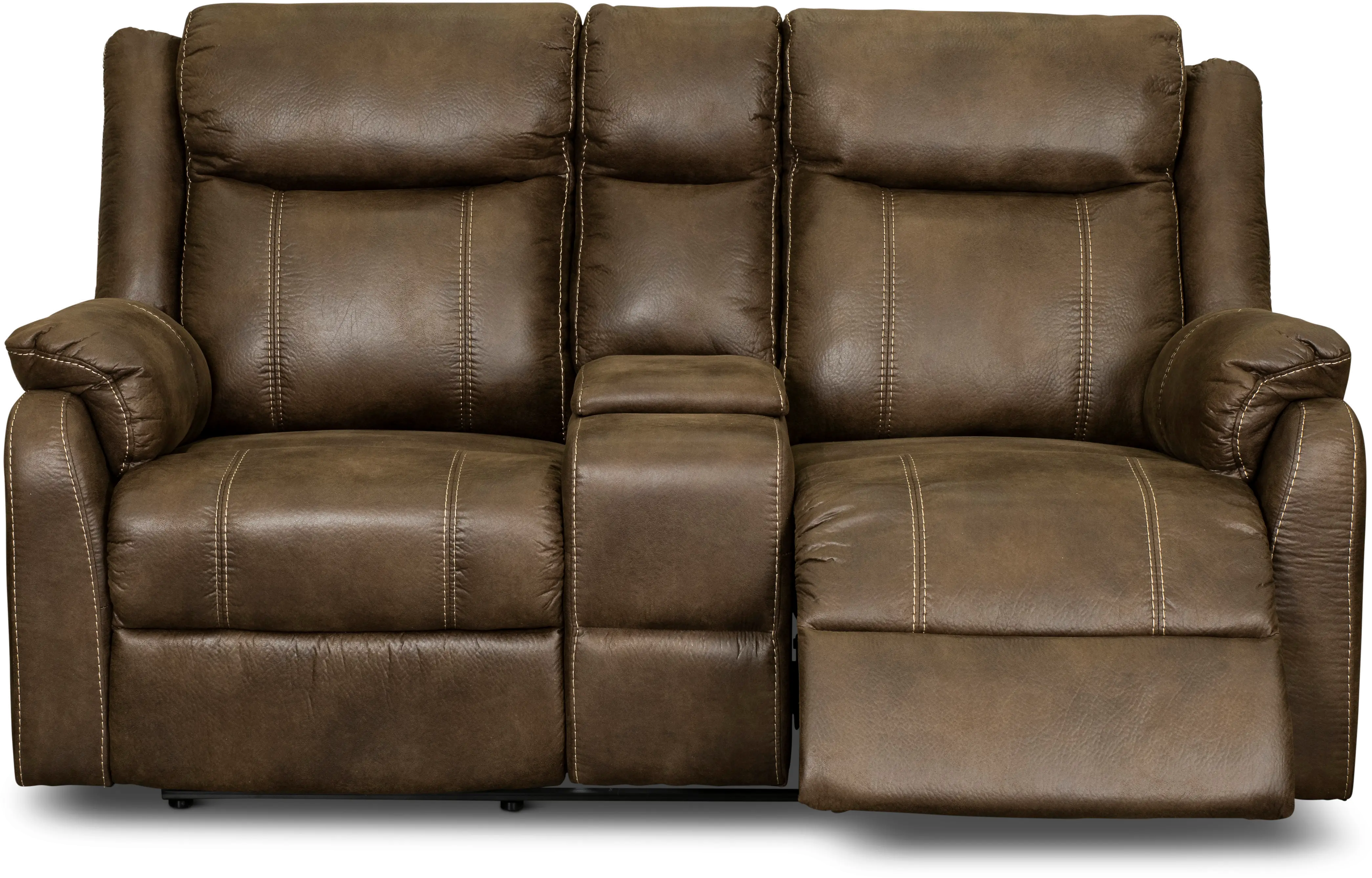 Domino Taupe Reclining Loveseat-2