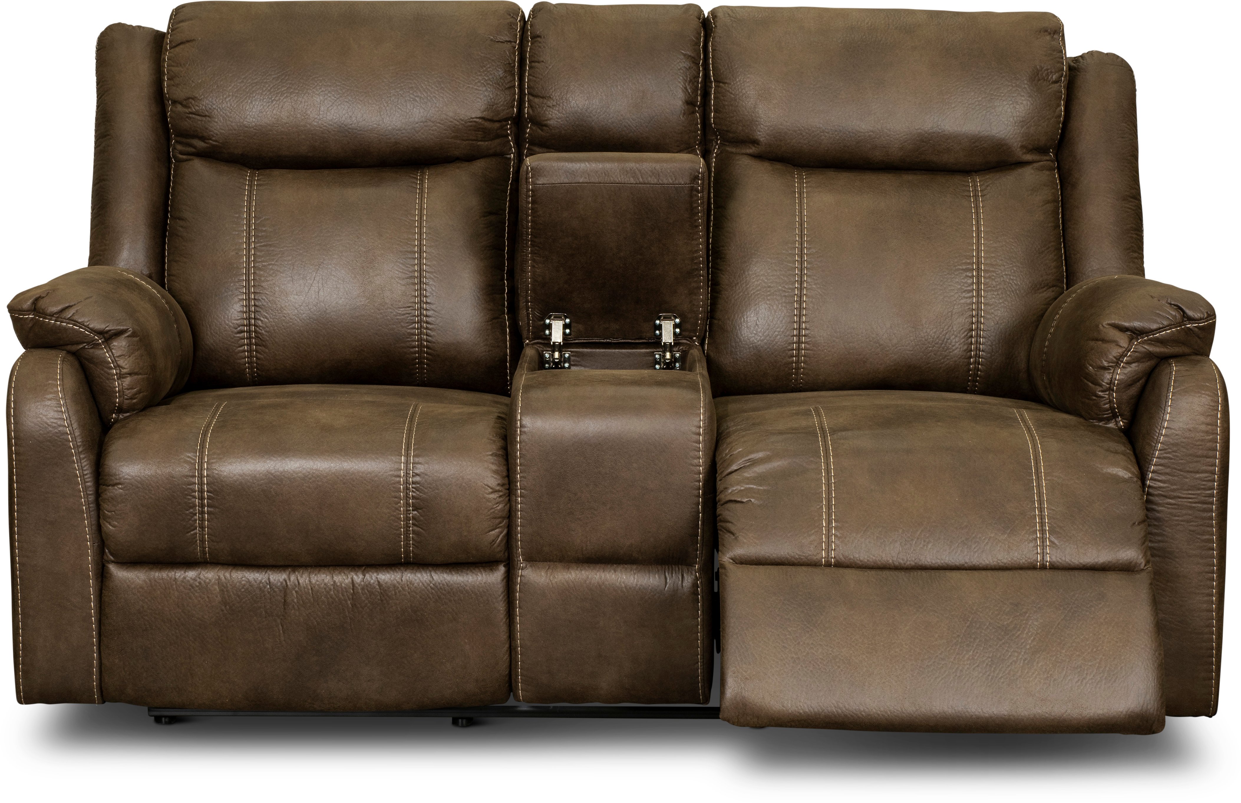 Domino Taupe Reclining Loveseat-3