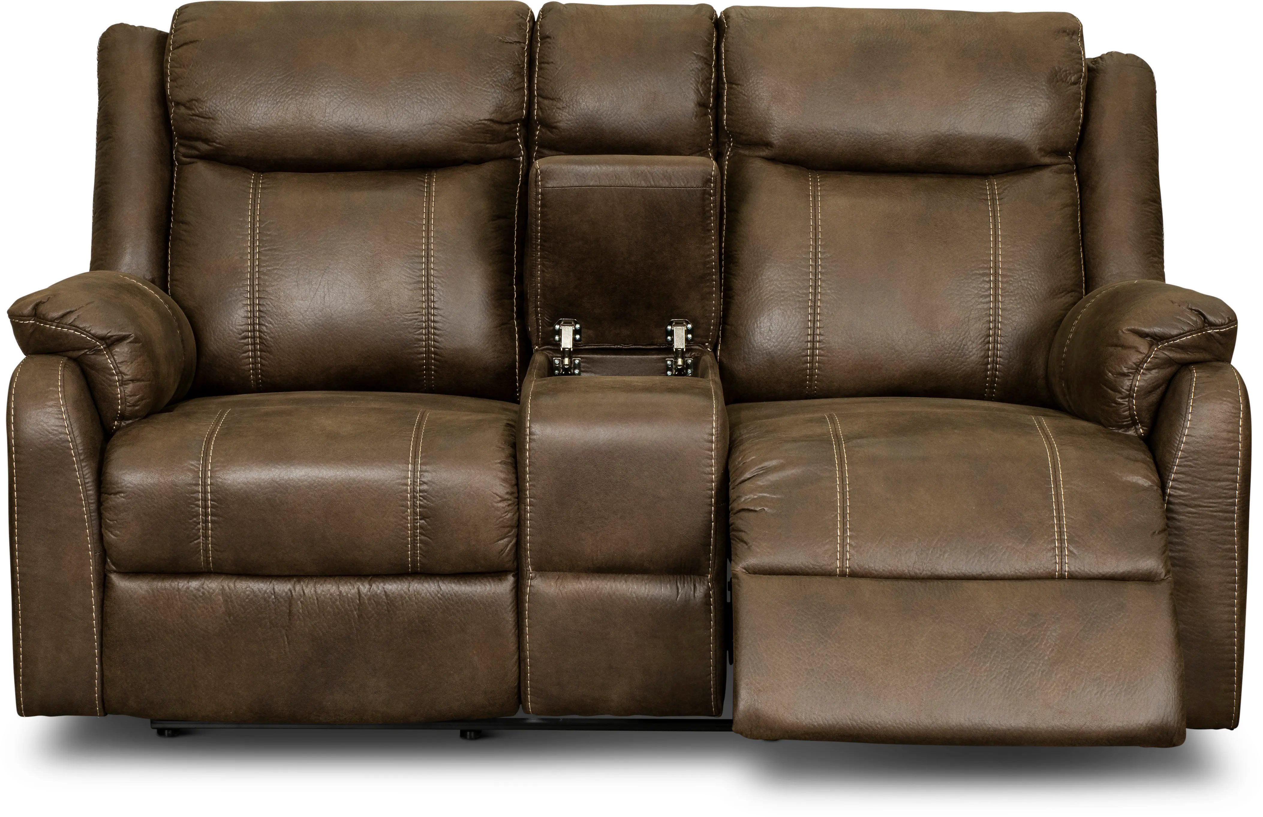 Domino Taupe Reclining Loveseat-3