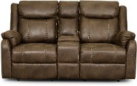 Valor Taupe Reclining Loveseat - Domino