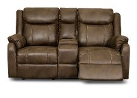 Valor Taupe Reclining Loveseat - Domino-2