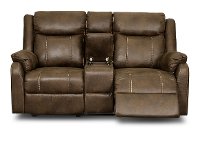 Valor Taupe Reclining Loveseat - Domino-3