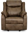 Valor Taupe Gliding Recliner - Domino