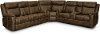 Valor Taupe Dual Reclining Sectional Sofa - Domino