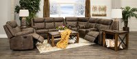 Valor Taupe Dual Reclining Sectional Sofa - Domino-2