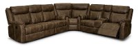 Valor Taupe Dual Reclining Sectional Sofa - Domino-3