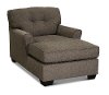 Contemporary Granite Gray Chaise - Aslen