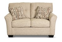Contemporary Putty Beige Loveseat - Armead