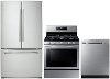 KIT Samsung 3 Piece Gas Kitchen Appliance Package - Stainless Steel