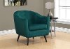 Contemporary Emerald Green Mosaic Velvet Accent Chair