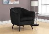 Contemporary Black Mosaic Velvet Accent Chair