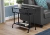 Cappuccino and Black Modern Accent Table - Side