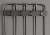 Contemporary Charcoal Gray Metal Hall Tree Entry Bench-3