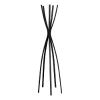 Contemporary Satin Black Metal Coat Rack-2