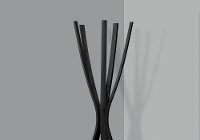 Contemporary Satin Black Metal Coat Rack-3