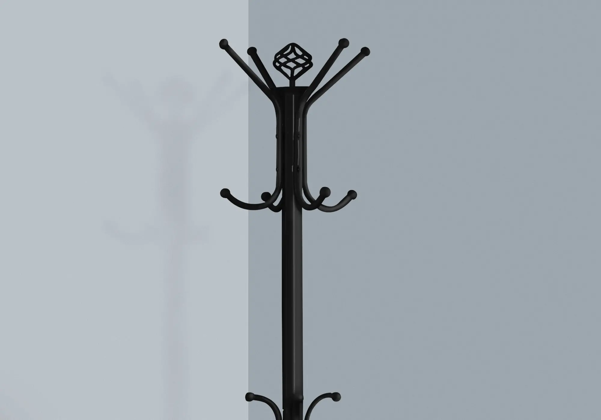 Contemporary Black Metal Coat Rack-2
