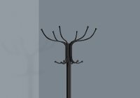 Contemporary Black Metal Coat Rack with Umbrella Holder-2
