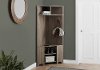 Contemporary Dark Taupe Corner Hall Tree