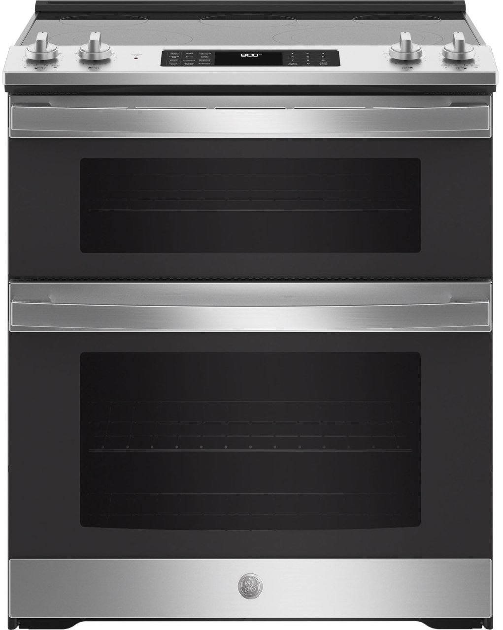 JSS86SPSS GE Slide In Double Oven Electric Range with Convection - 6.6 cu. ft., Stainless Steel-1