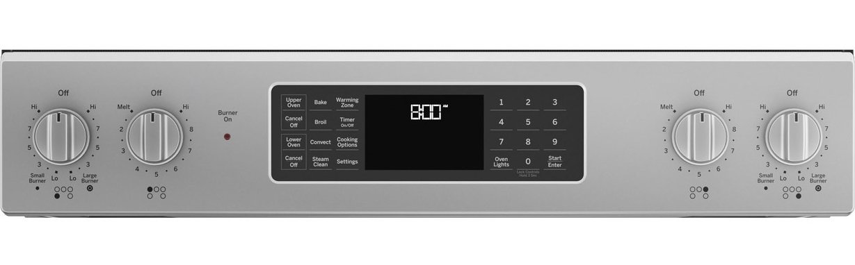 JSS86SPSS GE Slide In Double Oven Electric Range with Convection - 6.6 cu. ft., Stainless Steel-3