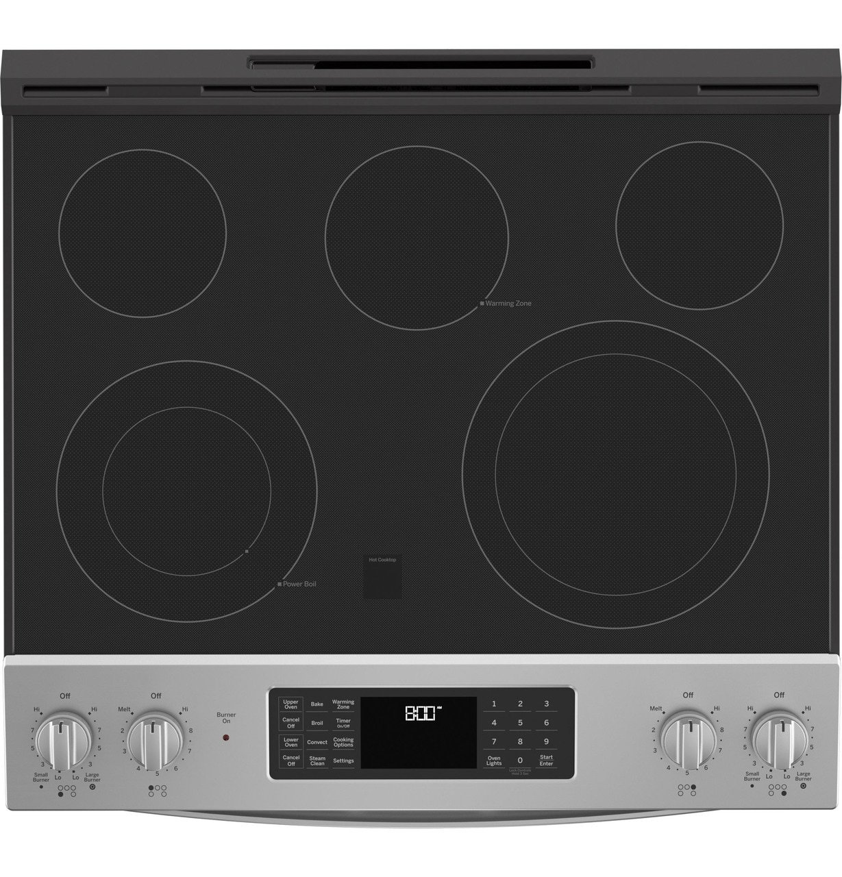 JSS86SPSS GE Slide In Double Oven Electric Range with Convection - 6.6 cu. ft., Stainless Steel-4