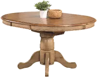 Quails Run Almond and Wheat Round Dining Room Table