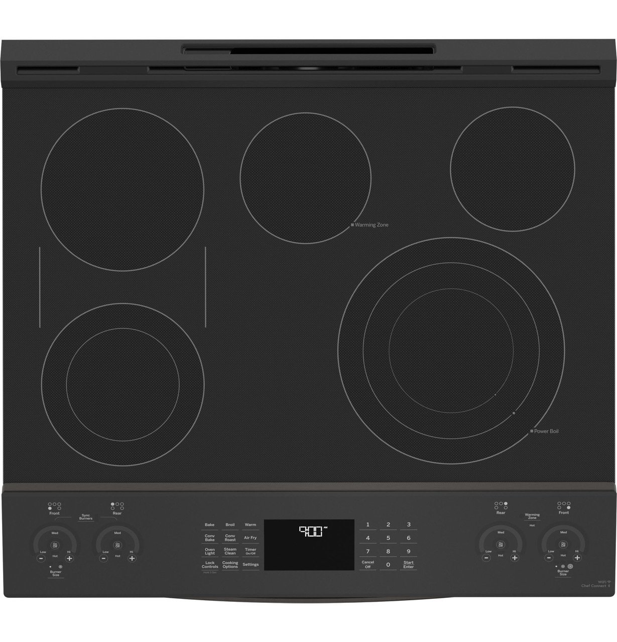 PSS93BPTS GE Profile 30 Inch Smart Convection Range - 5.3 cu. ft., Black Stainless Steel-4