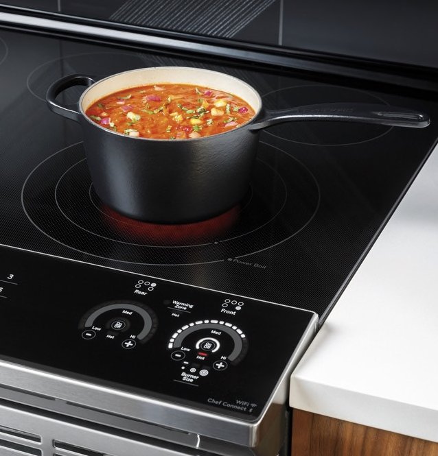 PSS93BPTS GE Profile 30 Inch Smart Convection Range - 5.3 cu. ft., Black Stainless Steel-5